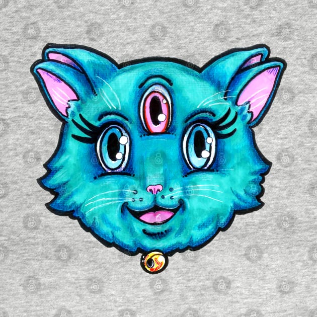 Three-Eyed Four-Eared Kitty by Phosfate